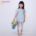 Lastest Design Girls Long Appliqued Cute Dress Shirts